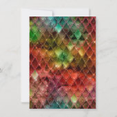 レインボードラゴンはかりで測金ゴールドフェイクグリッター誕生日 サンキューカード (裏面)