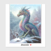 レインボードラゴンインザスノーアートファンタジー シール (シート)