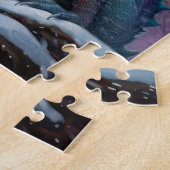 レインボードラゴンインザスノーアートファンタジー ジグソーパズル (側面)