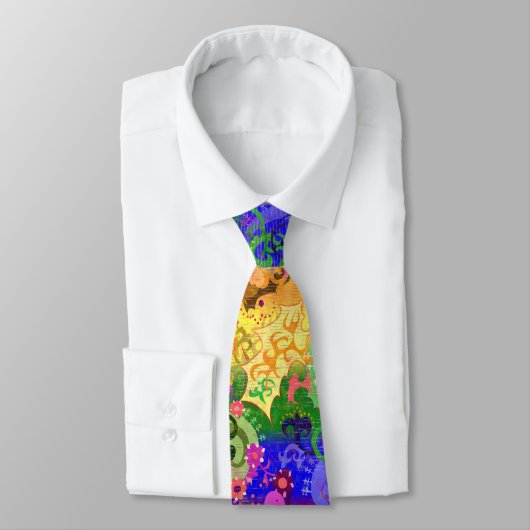 レインボードラゴンダマスク – ゲイプライド国旗の色 ネクタイ (タイ)