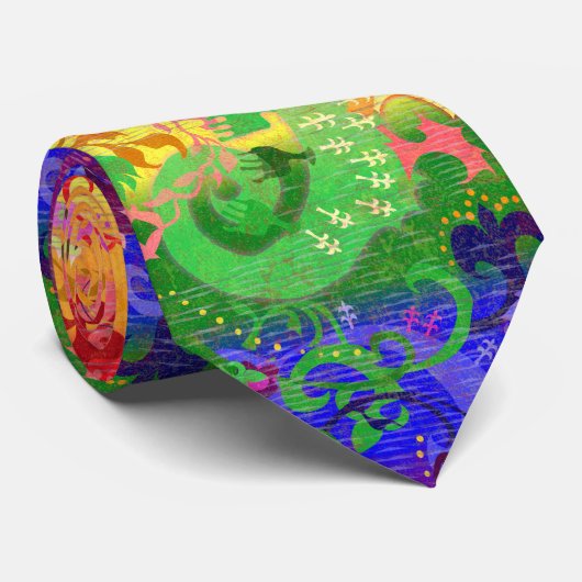 レインボードラゴンダマスク – ゲイプライド国旗の色 ネクタイ (ロール)