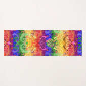 レインボードラゴンダマスク – ゲイプライド国旗の色 ヨガマット (正面(横))