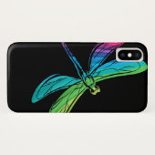 レインボードラゴンフライオンブラック Case-Mate iPhoneケース (裏面(横))