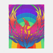 レインボードラゴンフリースブランケット フリースブランケット (正面)