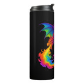 レインボードラゴン呼吸カラフル炎ファンタジー タンブラー (回転左)