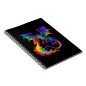 レインボードラゴン呼吸カラフル炎ファンタジー ノートブック (右側)