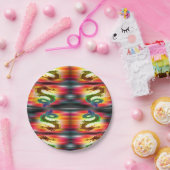 レインボードラゴン ペーパープレート (パーティー)