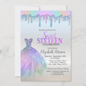 レインボードリップス,カラフルドレス シルバー スイート16 招待状 (正面)