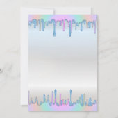 レインボードリップス,カラフルドレス シルバー スイート16 招待状 (裏面)