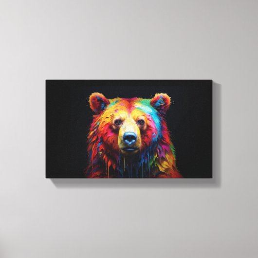 レインボードリップベア キャンバスプリント (正面)