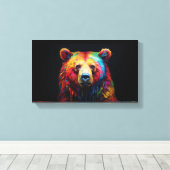 レインボードリップベア キャンバスプリント (インサイチュ (ウッドフロア))