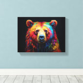 レインボードリップベア キャンバスプリント (インサイチュ (ウッドフロア))