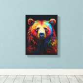 レインボードリップベア キャンバスプリント (インサイチュ (ウッドフロア))