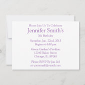 レインボードルバースデーパーティ招待状 招待状 (裏面)