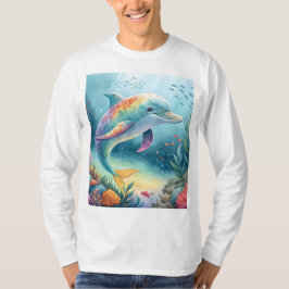 レインボードルフィンの水中パラダイス Tシャツ