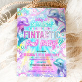 レインボードルフィンザシープールバースデーパーティー 招待状