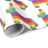 レインボードンキーピニャタバースデーパーティフィエスタプライド ラッピングペーパー (ロールコーナー)