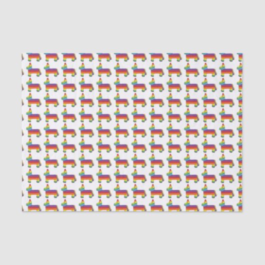 レインボードンキーピニャタバースデーパーティフィエスタプライド 薄葉紙 (正面)