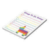 レインボードンキーピニャタパーティーの好意リスト ノートパッド (回転)