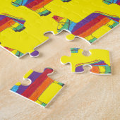 レインボードンキーピニャタフィエスタバースデーパーティープライド ジグソーパズル (側面)