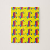 レインボードンキーピニャタフィエスタバースデーパーティープライド ジグソーパズル (縦)