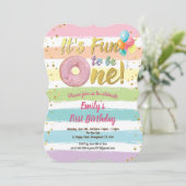 レインボードーナツ第1誕生日パーティー 招待状 (スタンド正面)