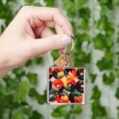 レインボードーナツ キーホルダー (手)