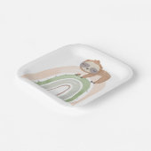 レインボーナスロスベビーシャワー ペーパープレート (傾斜あり)