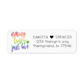 レインボーナッファンシークジャスト愛 |の結婚住所 ラベル (正面)