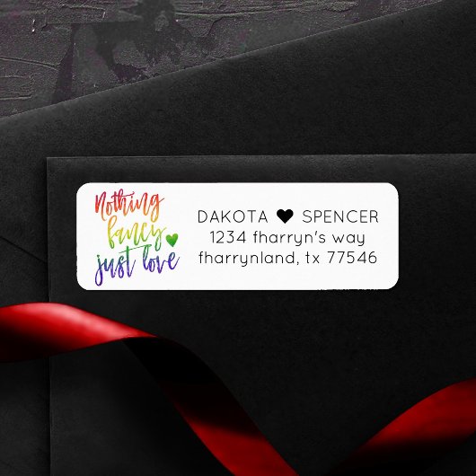 レインボーナッファンシークジャスト愛 |の結婚住所 ラベル