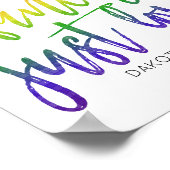 レインボーナッファンシークジャスト愛 |カジュアルの結婚P ポスター (角)