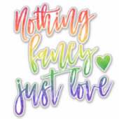 レインボーナッファンシークジャスト愛 |カジュアル結婚s シール (正面)