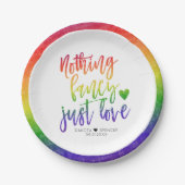 レインボーナッファンシークジャスト愛 |カジュアル結婚s ペーパープレート (正面)