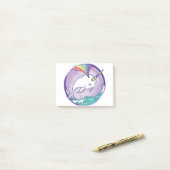 レインボーナールクジラ ポストイット (デスク上)