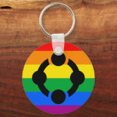 レインボーニッチプライド旗 キーホルダー (正面)