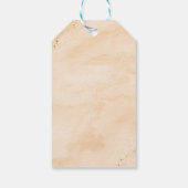 レインボーニュートラル金ゴールドパステルベビーシャワーサンキュー ギフトタグ (裏面)