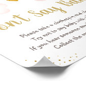 レインボーニュートラル金ゴールドパステル言わないベビーゲーム ポスター (角)