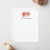 レインボーニンジン明カラフルるい ノートカード (正面/裏面インサイチュ)