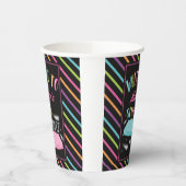 レインボーネオンスランバーパーティースレポバーパーソナライズされた 紙コップ (左)