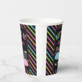 レインボーネオンスランバーパーティースレポバーパーソナライズされた 紙コップ (右)