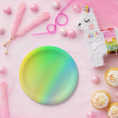 レインボーネオンパーティープレート ペーパープレート (パーティー)