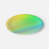 レインボーネオンパーティープレート ペーパープレート (アングル)