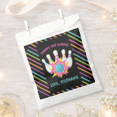 レインボーネオンボーリングバースデーパーティーありがとう フェイバーバッグ (クリップ留めされた状態)