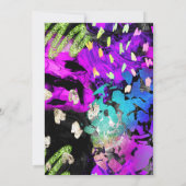 レインボーネオン抽象芸術グリッターキンセアニェラ 招待状 (裏面)