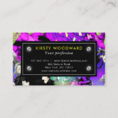 レインボーネオン抽象芸術グリッター 名刺 (裏面)