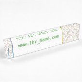 レインボーネームプレート デスクネームプレート