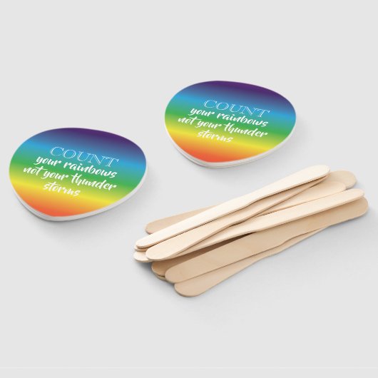 レインボーノンストームをカウント引用文ファン ハンドファン (組立なし)