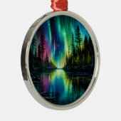レインボーノーザンライトウォーターに反射 メタルオーナメント (右)