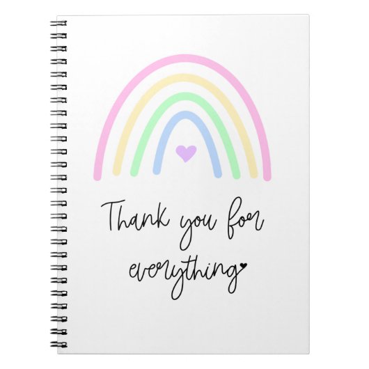 レインボーノートありがとう ノートブック (正面)