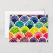 レインボーノートカード – 水彩オリジナルアート サンキューカード (正面/裏面)